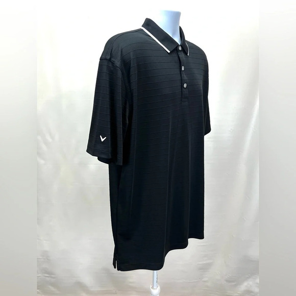 CALLAWAY Opti-Dri Men’s Black with white trim golf polo size XL.‎ - Picture 6 of 12